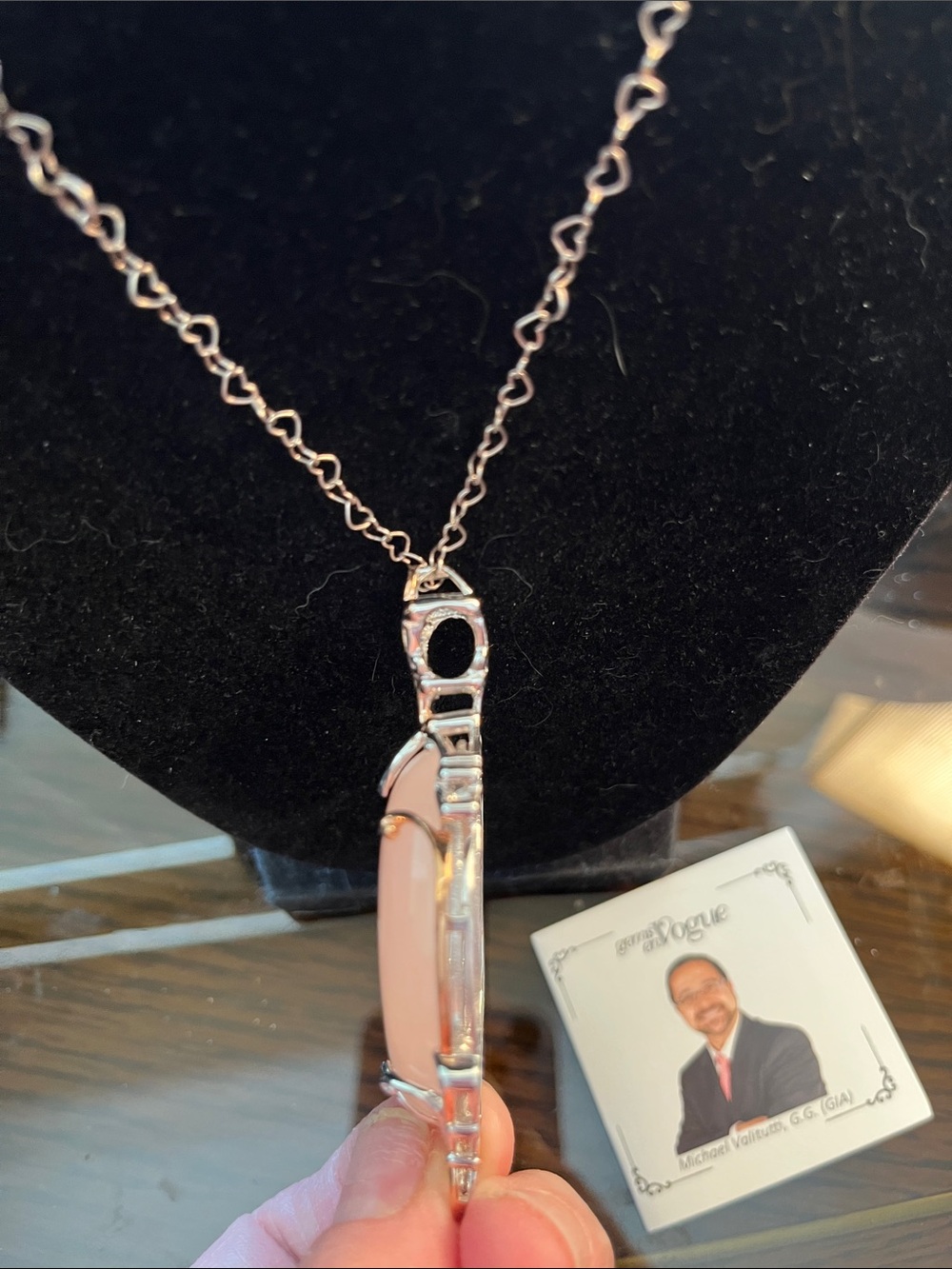 ππΈπGEMS EN VOGUE ROSE QUARTZ LARGE PENDANT. πππΈπππΈ - Picture 4 of 7